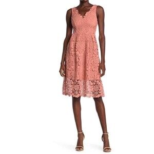 NWT ASTR the Label Dress S Blush Lace coral pink coquette Balletcore feminine